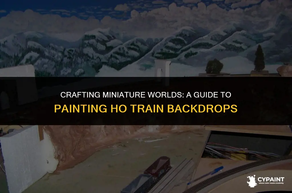 how to paint a back drop scenery fo ho trains