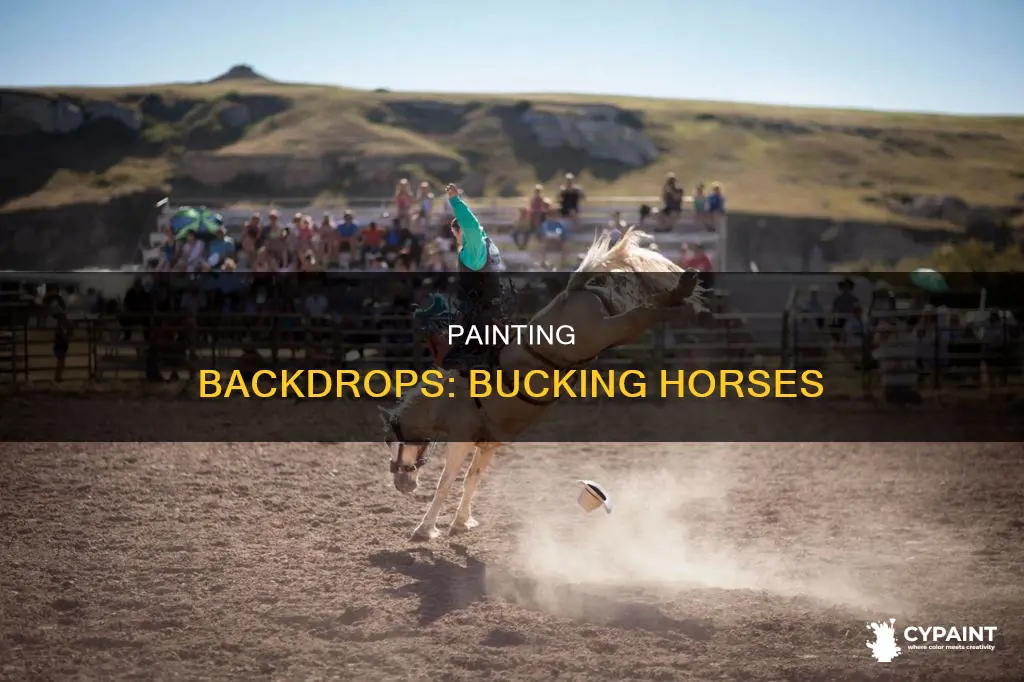 how to paint a background behind a bucking horse