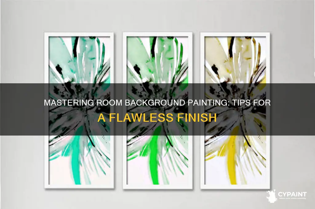 how to paint a background of a room