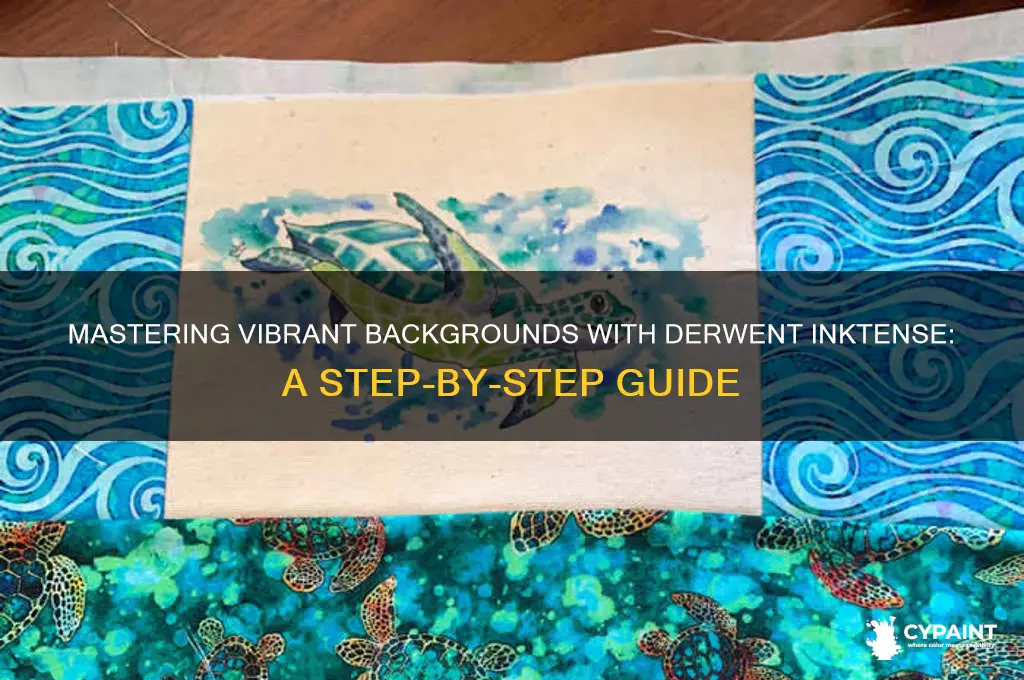 how to paint a background with darwent inktense