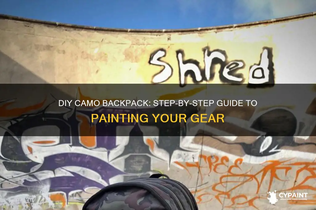 how to paint a backpack with camo paint