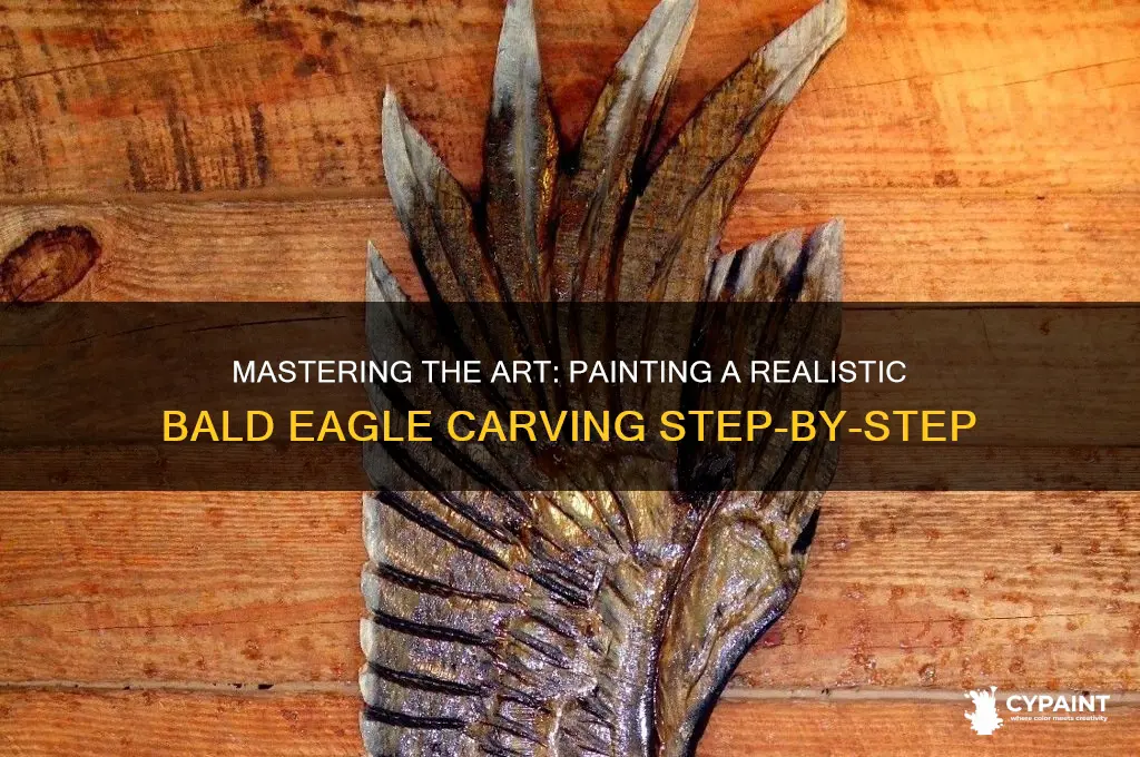 how to paint a bald eagle carving
