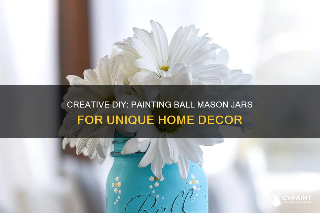 how to paint a ball mason jar