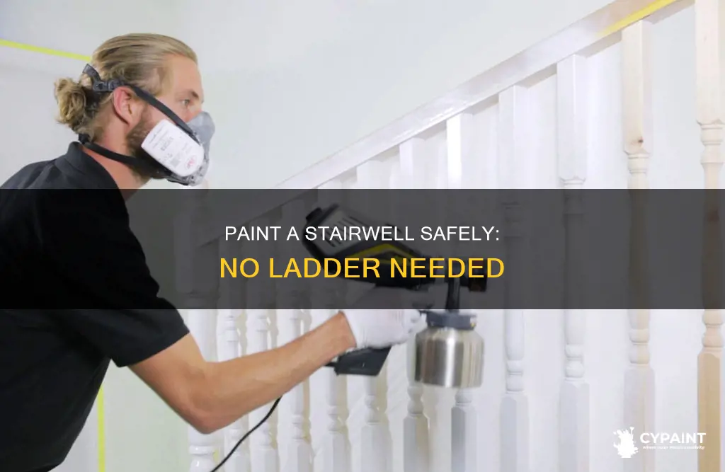 how to paint a basement stairwell without a ladder