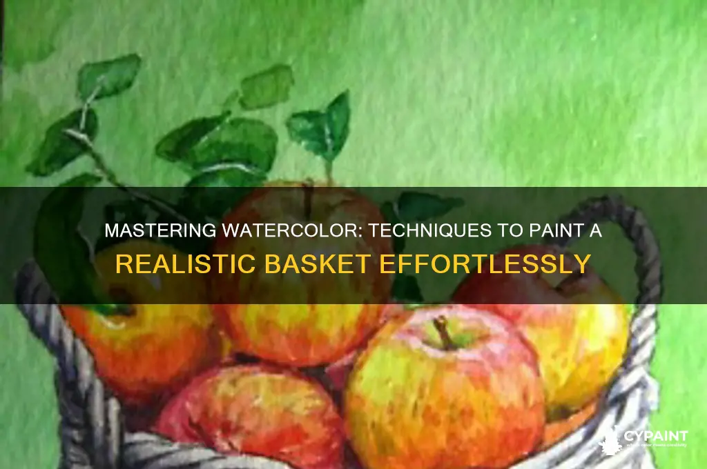 how to paint a basket in watervolor