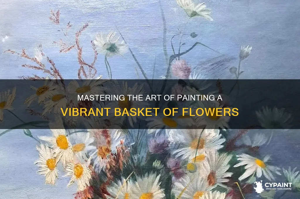 how to paint a basket of flowers