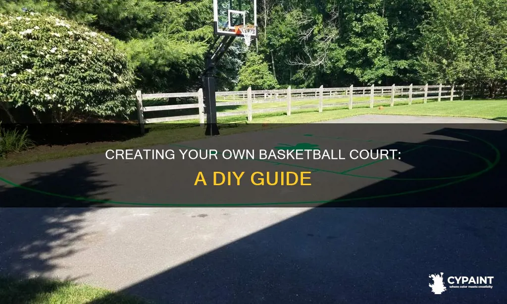 how to paint a basketball court on your driveway