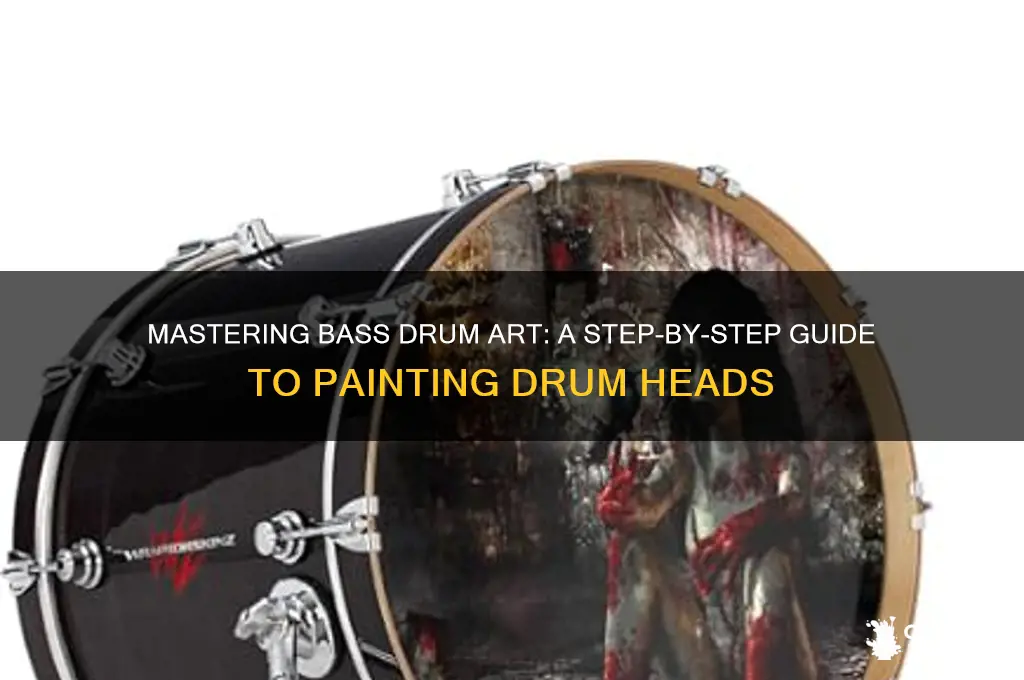 how to paint a bass drum head