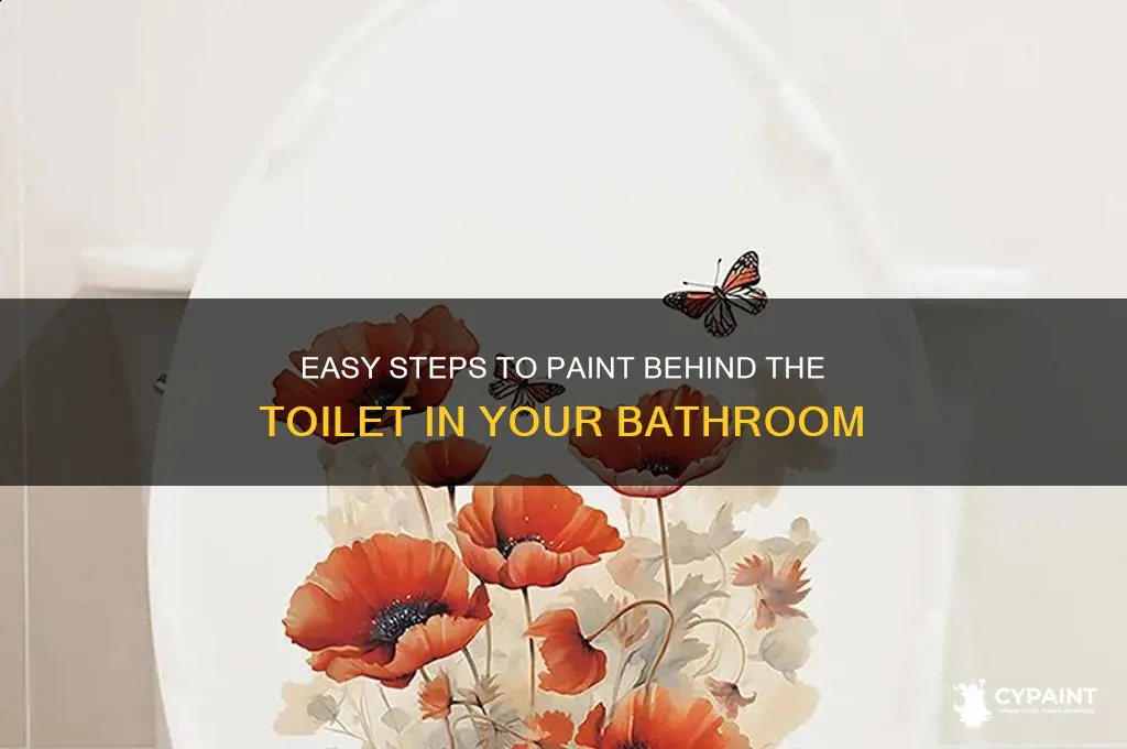 how to paint a bathroom behind toilet
