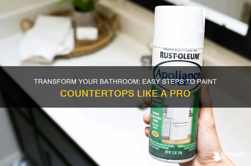 how to paint a bathroom counter top