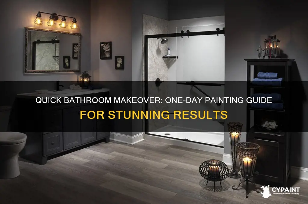 how to paint a bathroom in one day