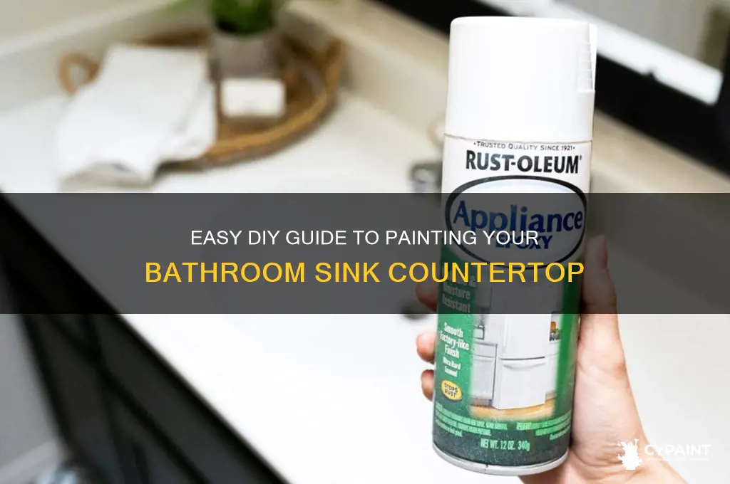 how to paint a bathroom sink countertop