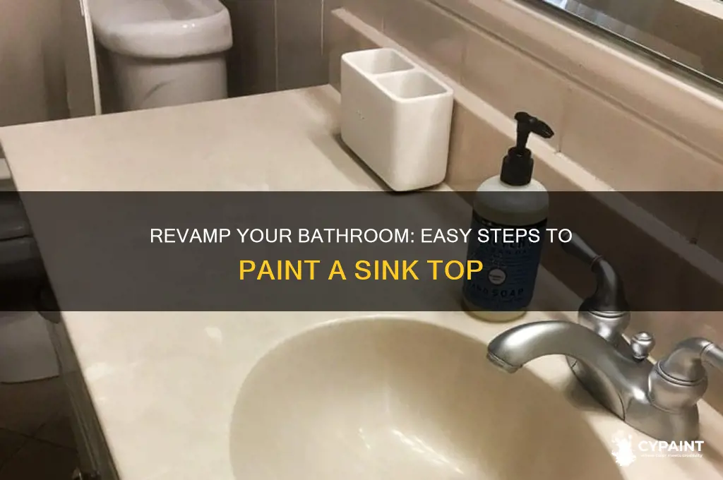 how to paint a bathroom sink top