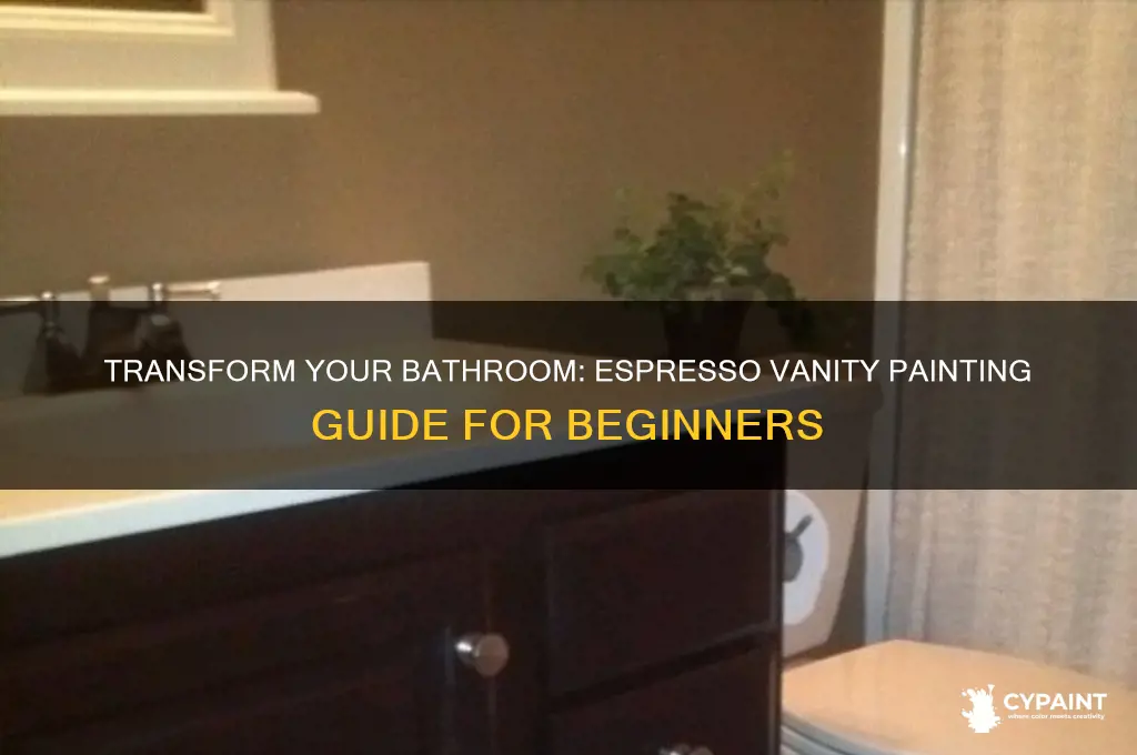 how to paint a bathroom vanity espresso