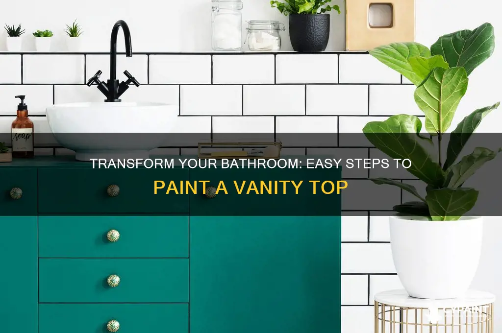 how to paint a bathroom vanity top