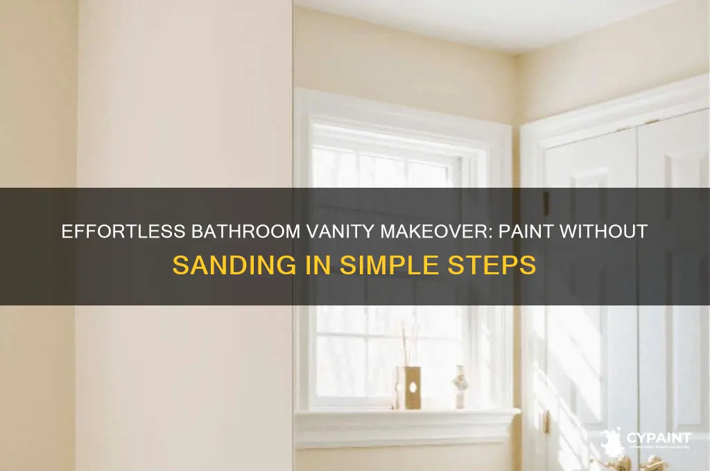 how to paint a bathroom vanity without sanding