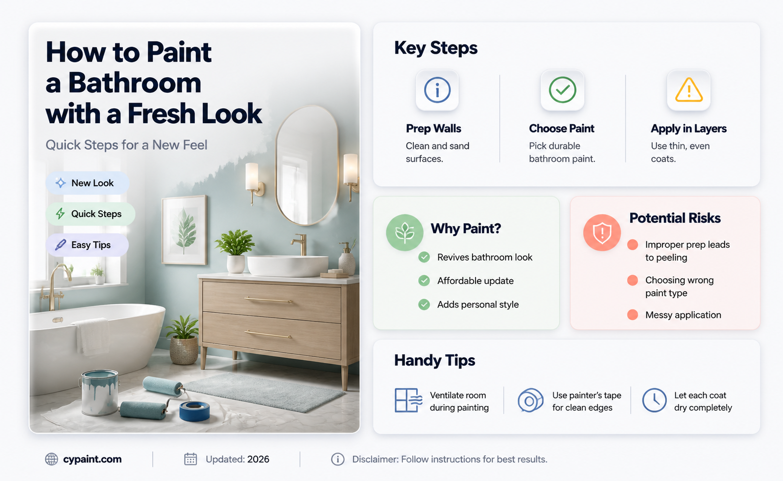 can i paint my bathroom that has been elation