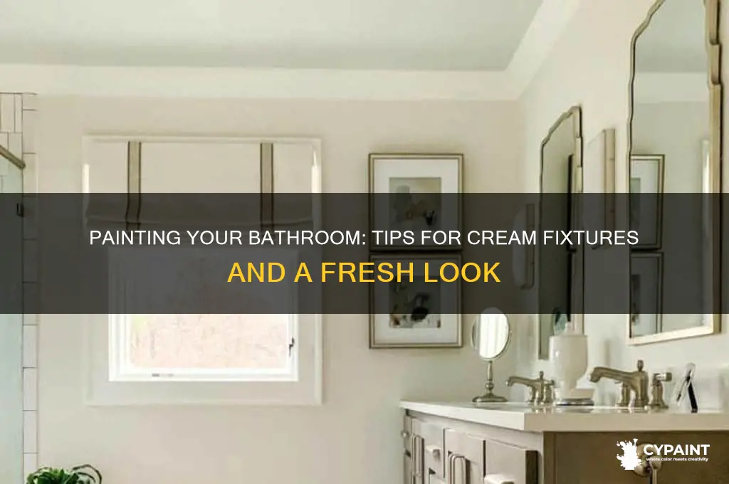 how to paint a bathroom with cream fixtures
