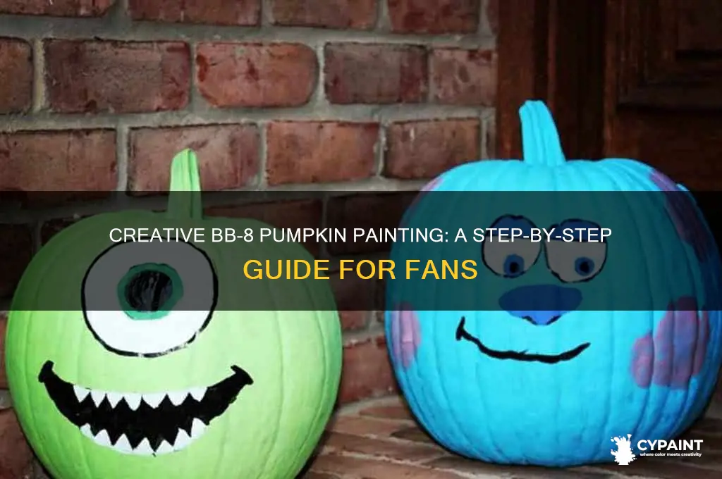 how to paint a bb 8 pumpkin