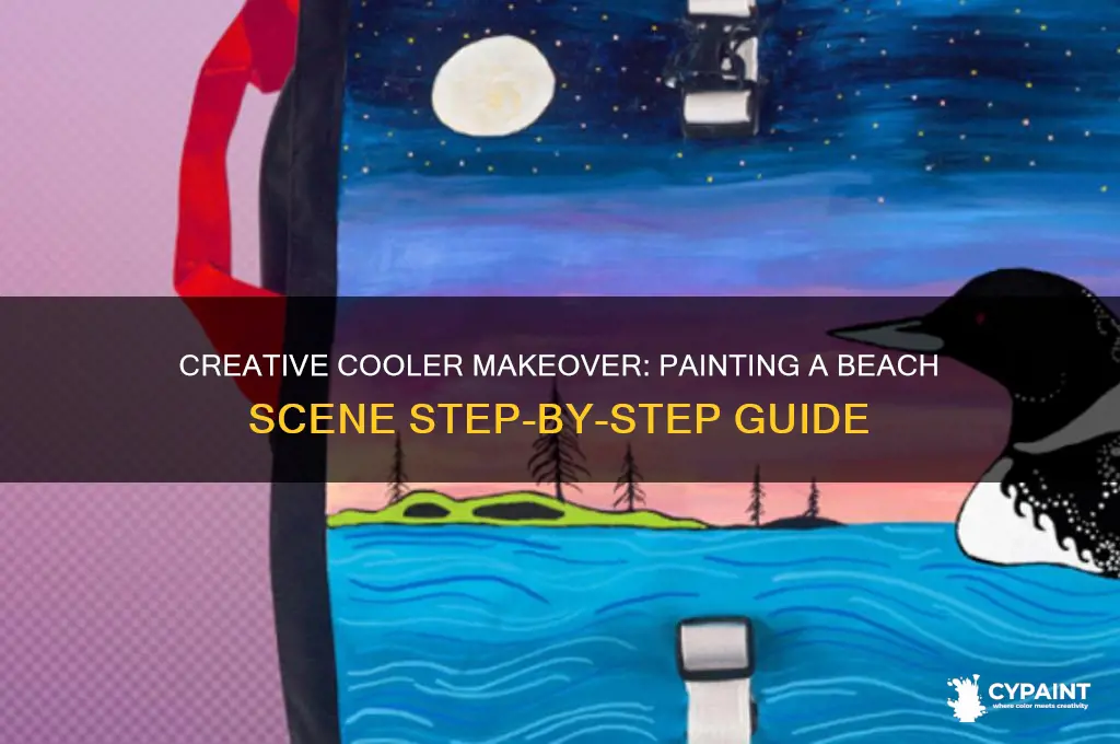 how to paint a beach on a cooler