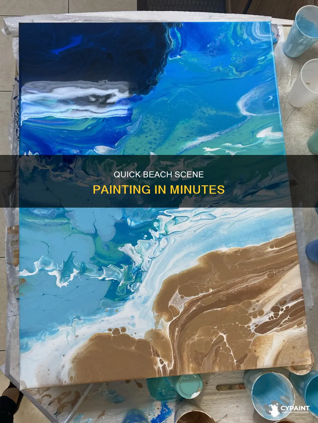 how to paint a beach scene in 10 minutes