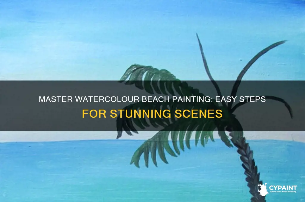 how to paint a beach scene in watercolour