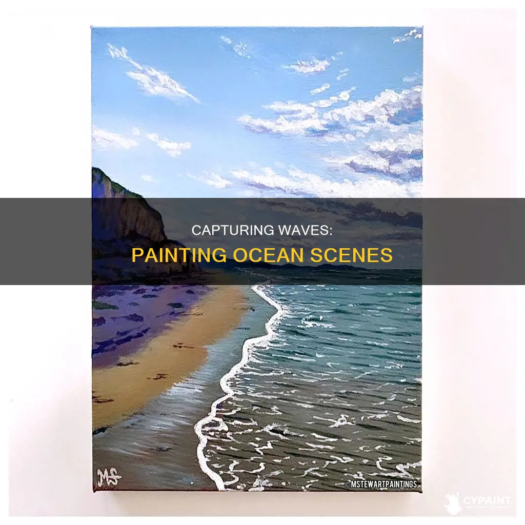 how to paint a beach scene with a wave