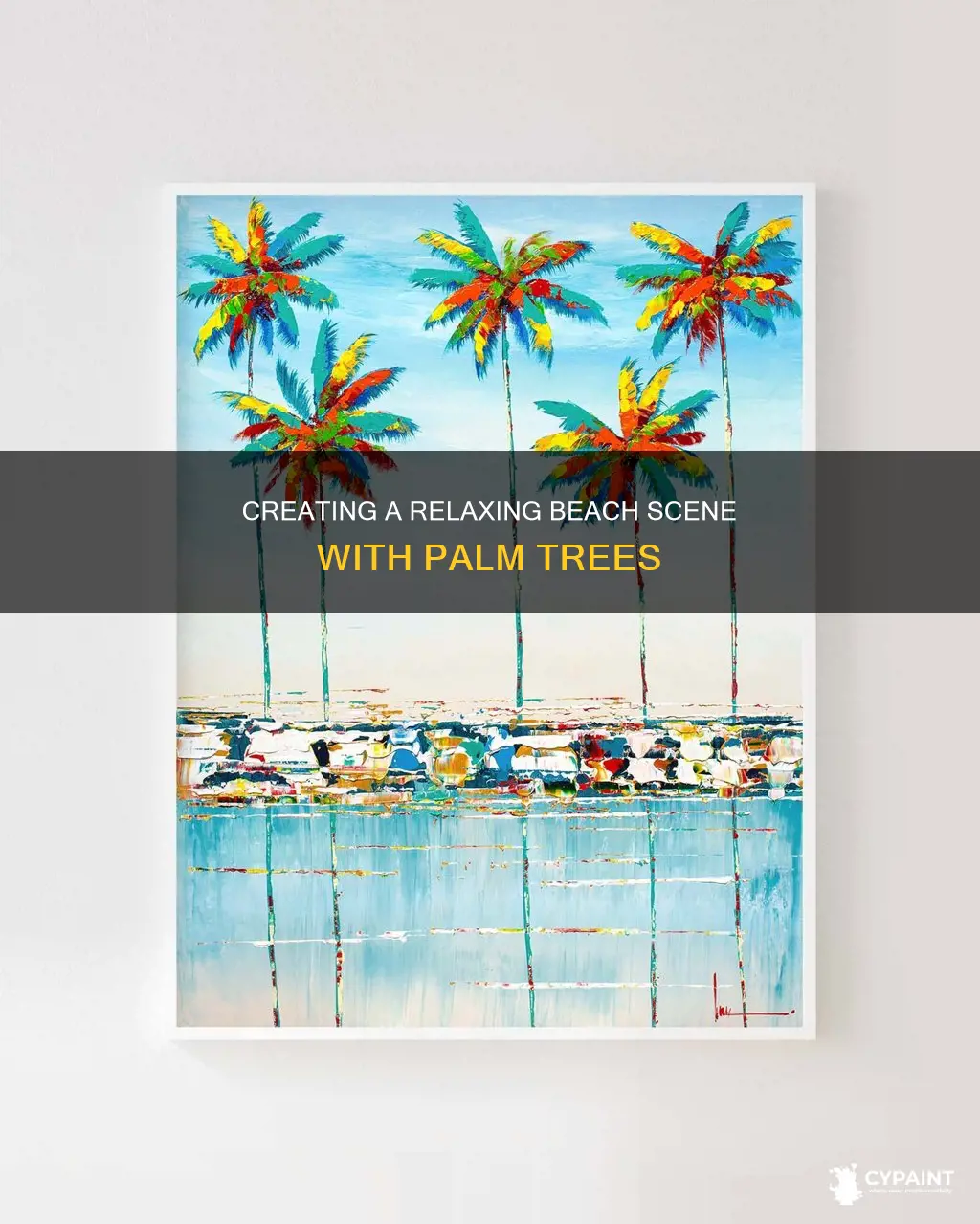 how to paint a beach scene with palm tree