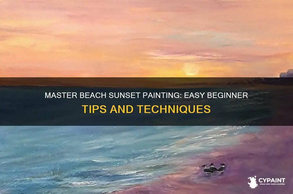 how to paint a beach sunset for beginners
