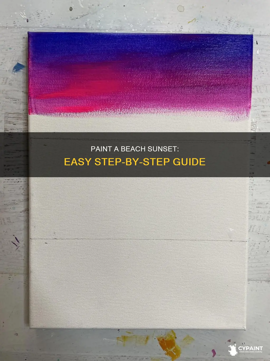 how to paint a beach sunset step by step