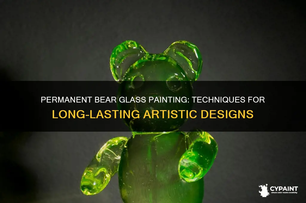 how to paint a bear glass permanently