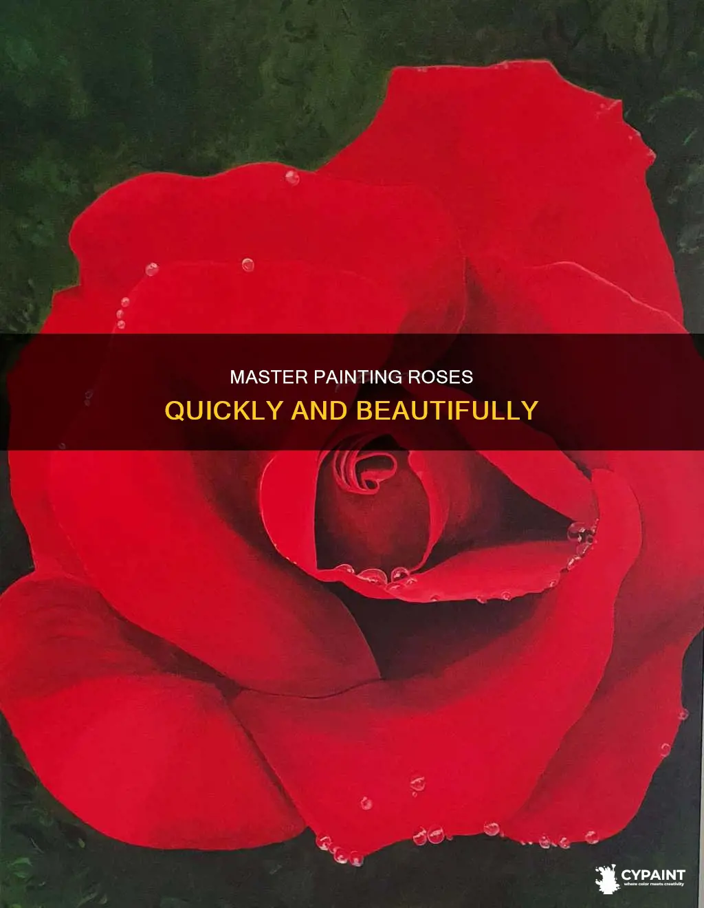 how to paint a beautiful rose quick and easy