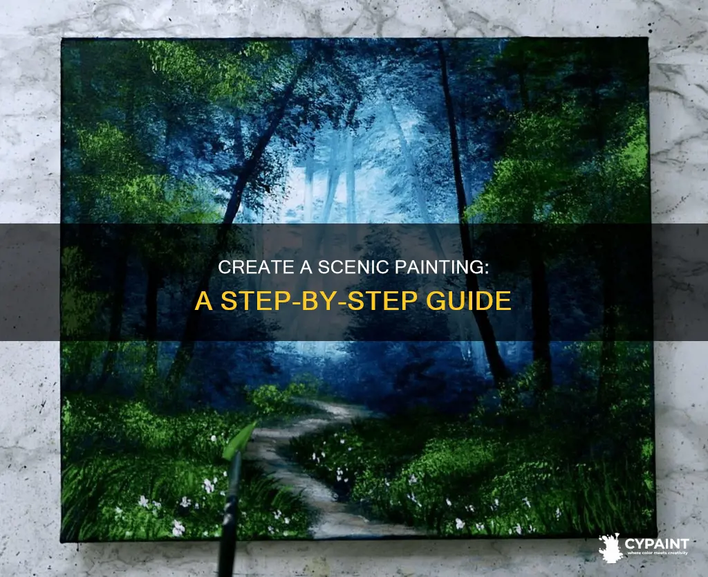 how to paint a beautiful scenery step by step