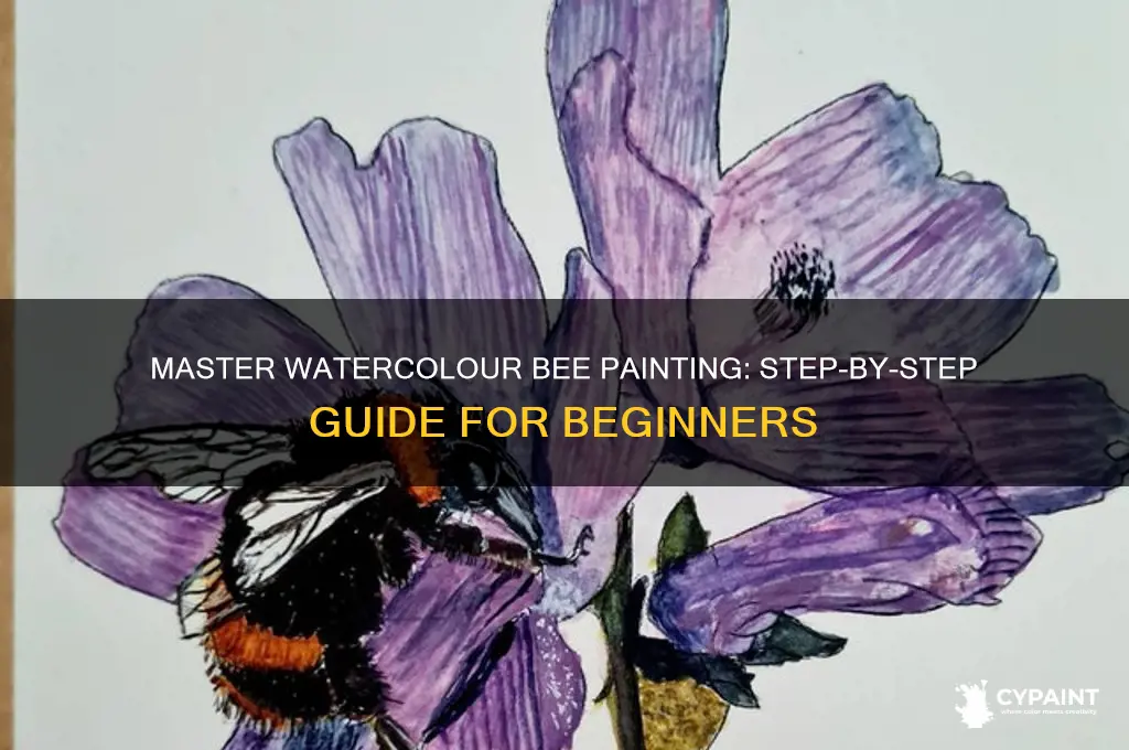 how to paint a bee in watercolour
