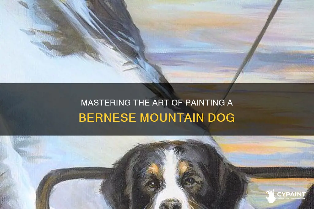 how to paint a bernese mountain dog