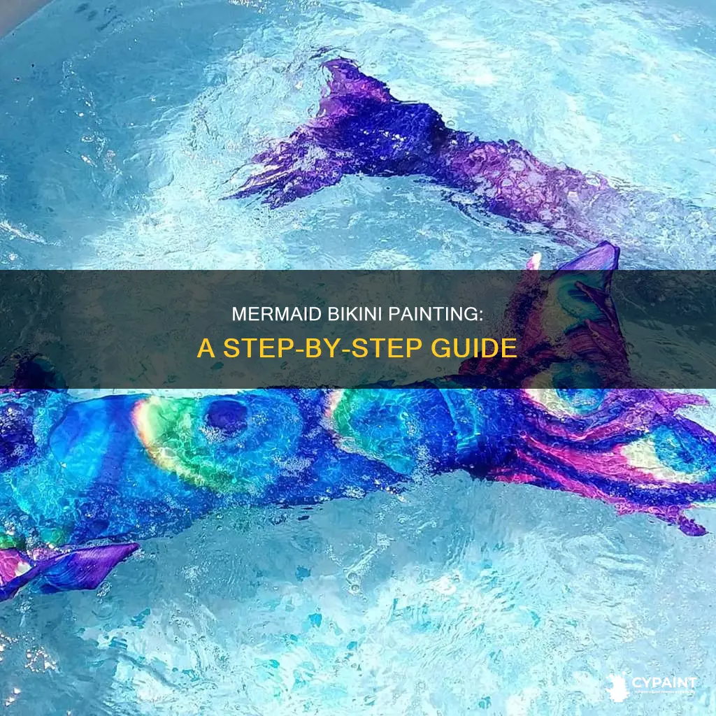 how to paint a bikini on a mermaid painting