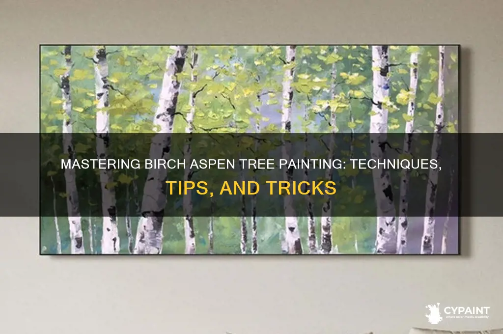 how to paint a birch aspen tree