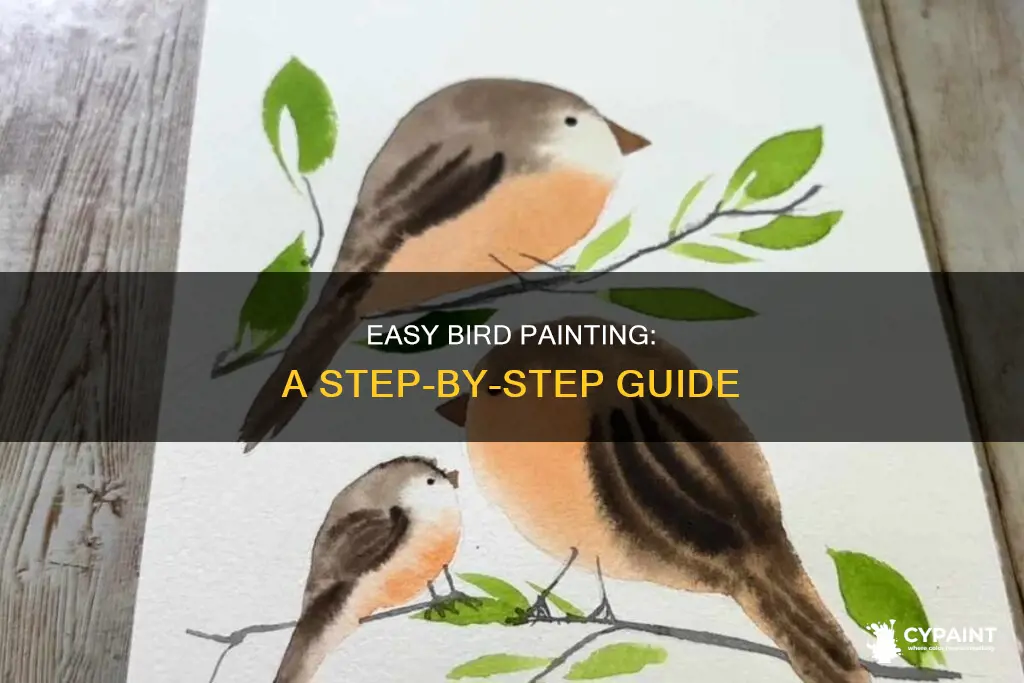 how to paint a bird easy step by step