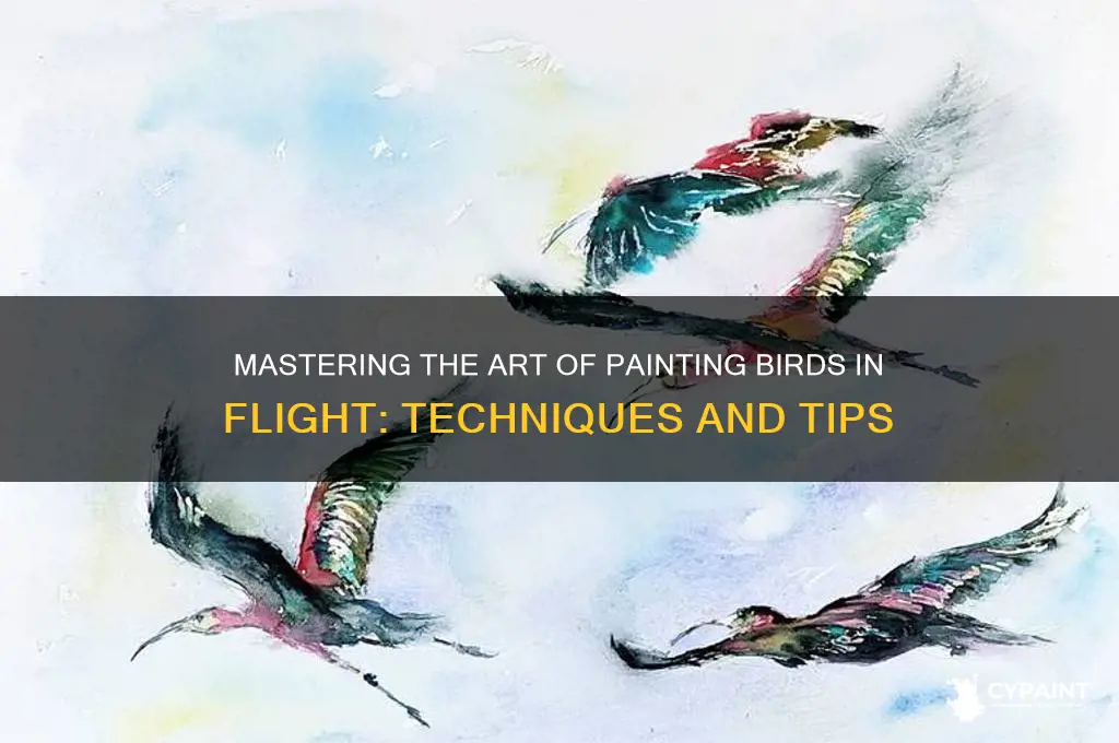 how to paint a bird in flight