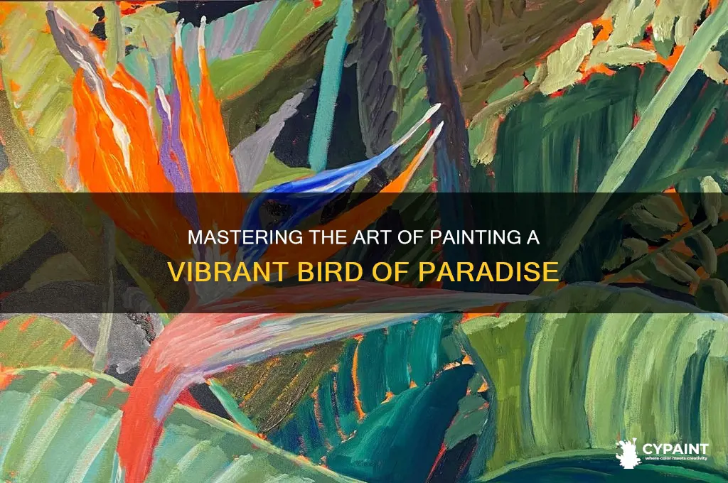how to paint a bird of paradise