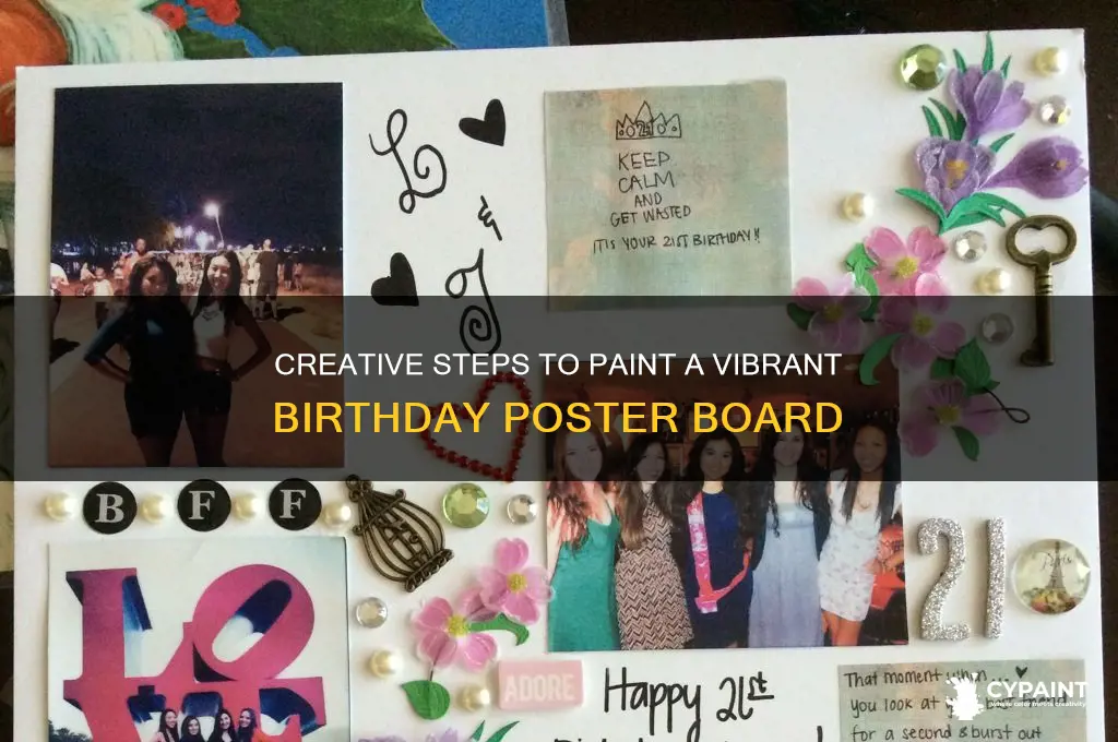 how to paint a birthday poster board