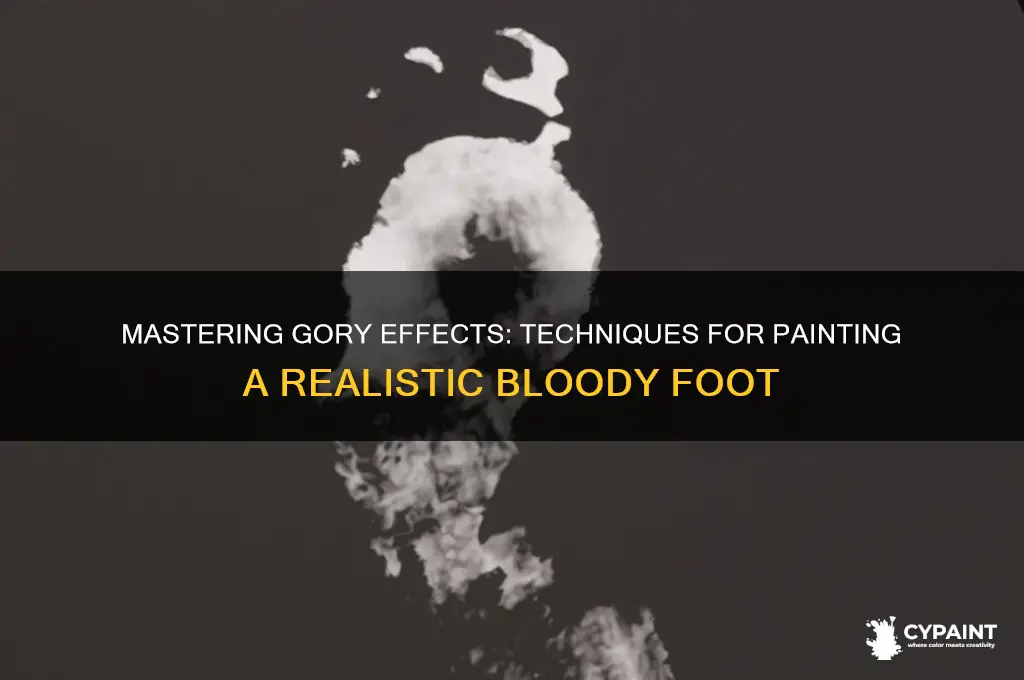 how to paint a bloody looking foot