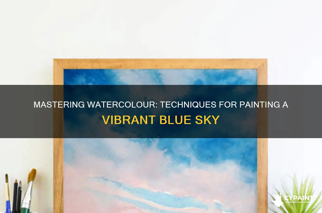 how to paint a blue sky in watercolour