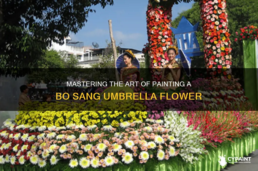 how to paint a bo sang umbrella flower