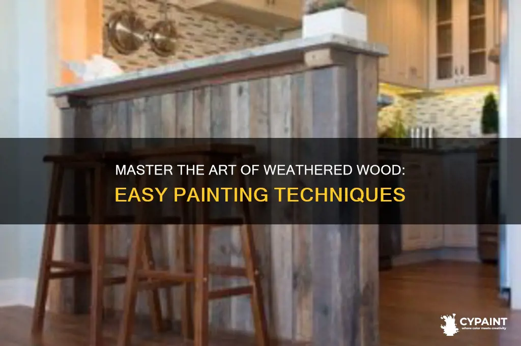 how to paint a board to look weathered
