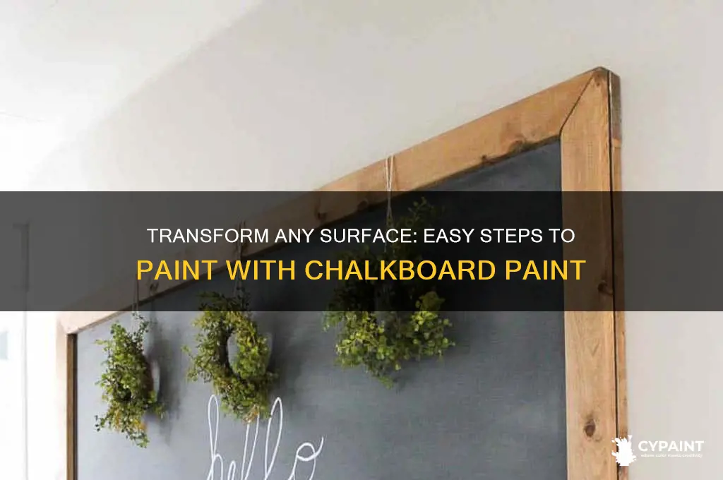 how to paint a board with chalkboard paint