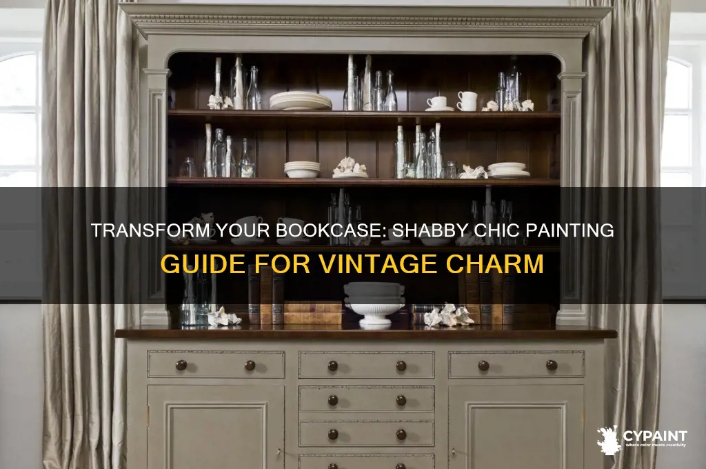 how to paint a bookcase shabby chic