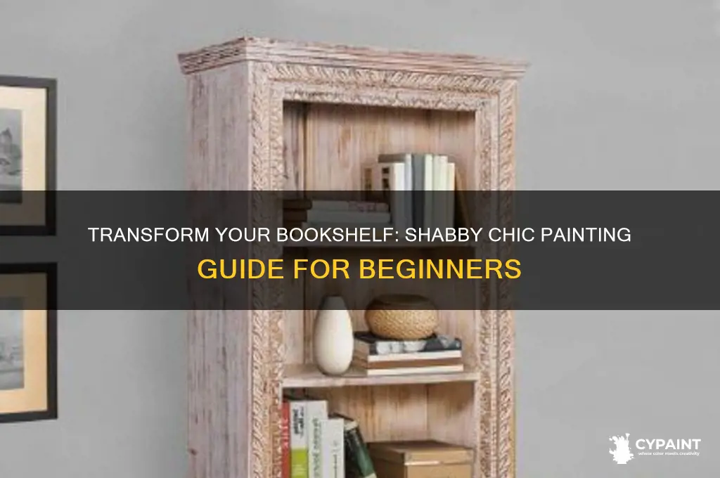 how to paint a bookshelf shabby chic
