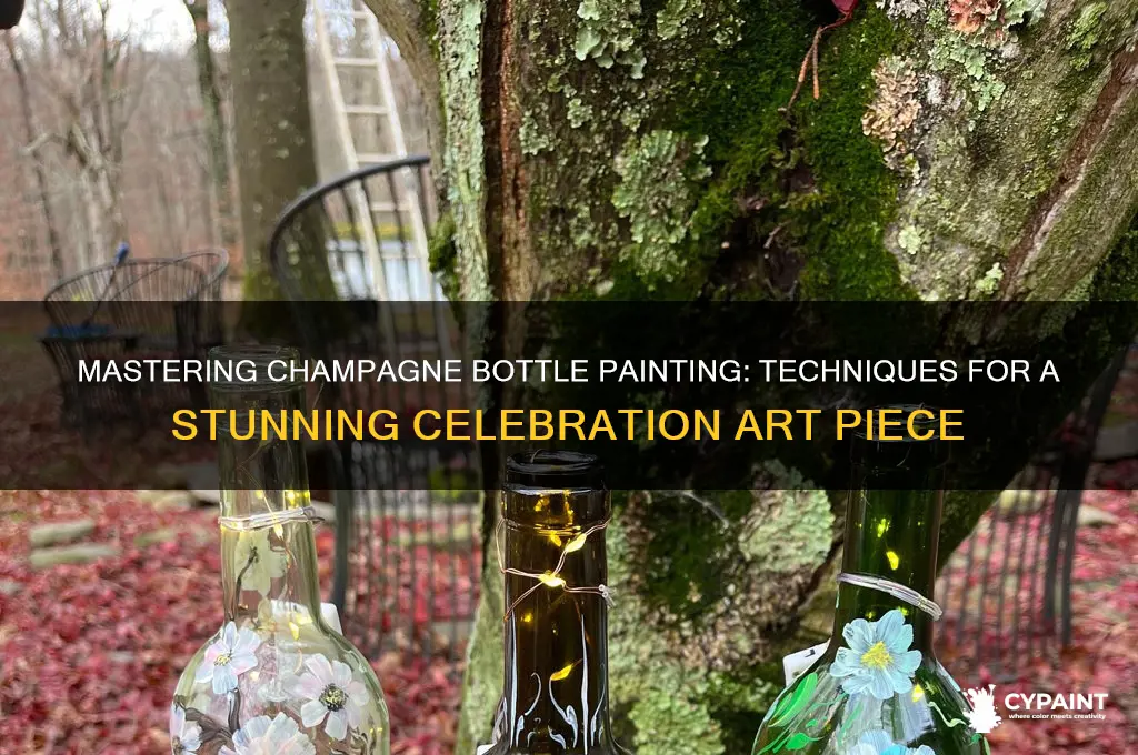 how to paint a bottle of champagne