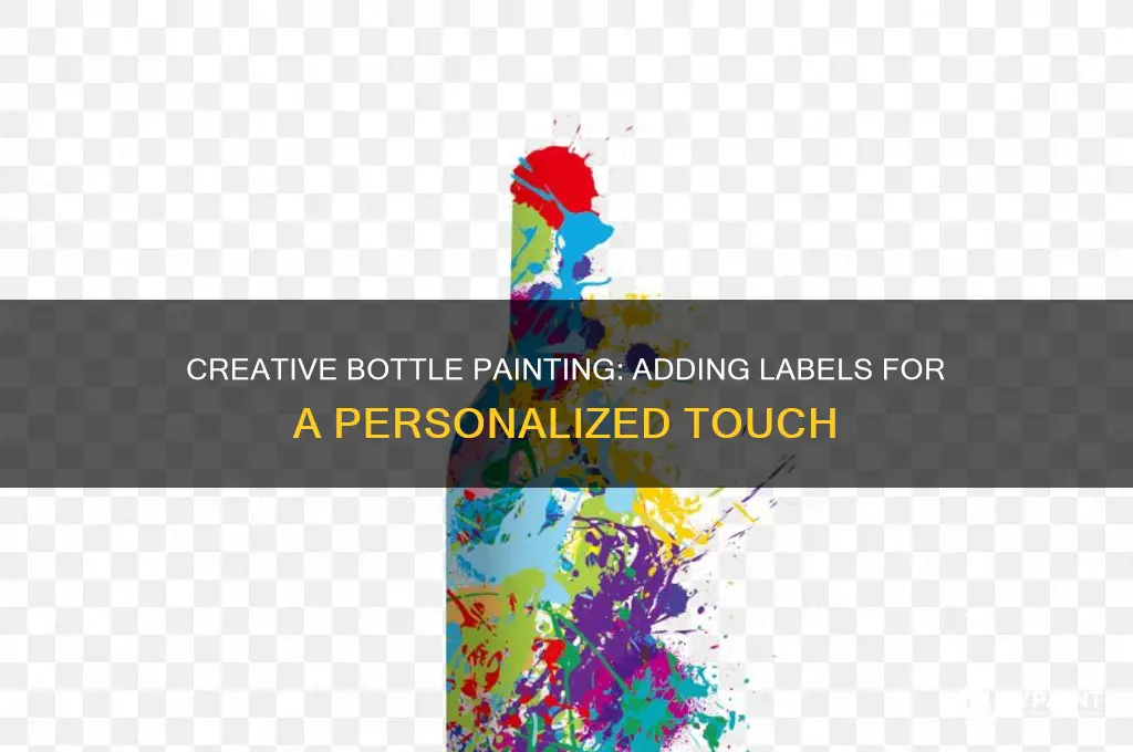 how to paint a botttle with label